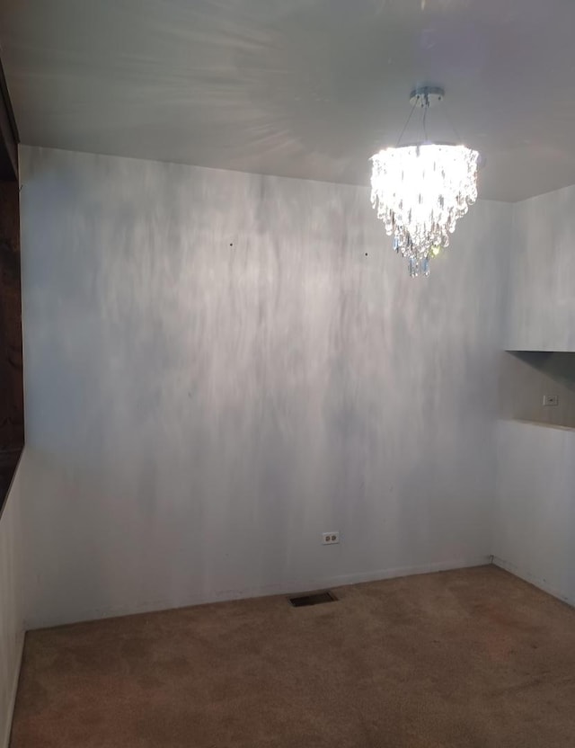 20137 Woodale St Unit 20137, Lynwood, IL 60411 - spare room featuring carpet floors and a chandelier