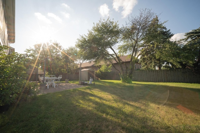 510 Orchards Pass, Bartlett, IL 60103 - fenced backyard with a storage shed and a patio