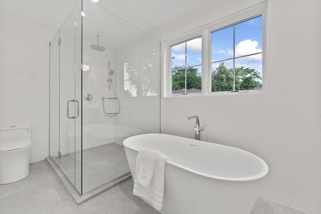 1100 Washington St, Glenview, IL 60025 - bathroom with a shower stall and a freestanding tub