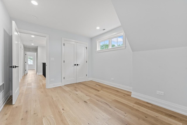 1100 Washington St, Glenview, IL 60025 - bonus room with attic access, light wood-style floors, and recessed lighting