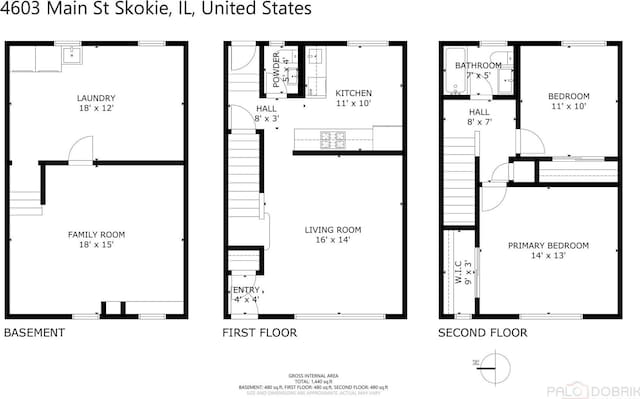 4603 Main St Unit B, Skokie, IL 60076 - view of room layout