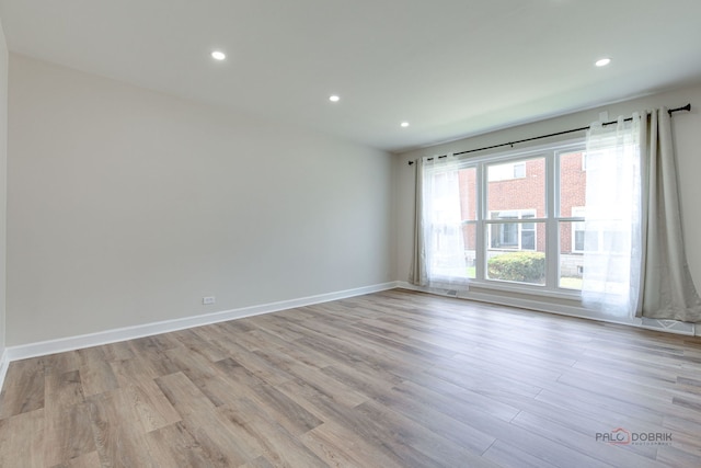 4603 Main St Unit B, Skokie, IL 60076 - spare room with light wood-type flooring and recessed lighting