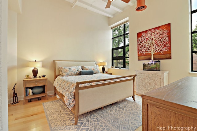 110 N 2nd St Unit 4, West Dundee, IL 60118 - bedroom featuring light wood-type flooring and ceiling fan