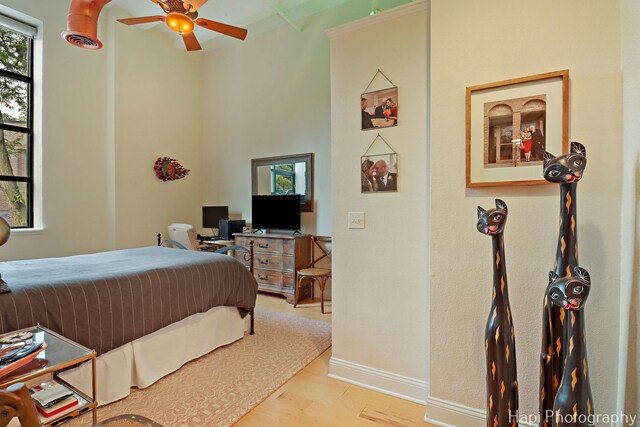 110 N 2nd St Unit 4, West Dundee, IL 60118 - bedroom featuring wood finished floors and baseboards