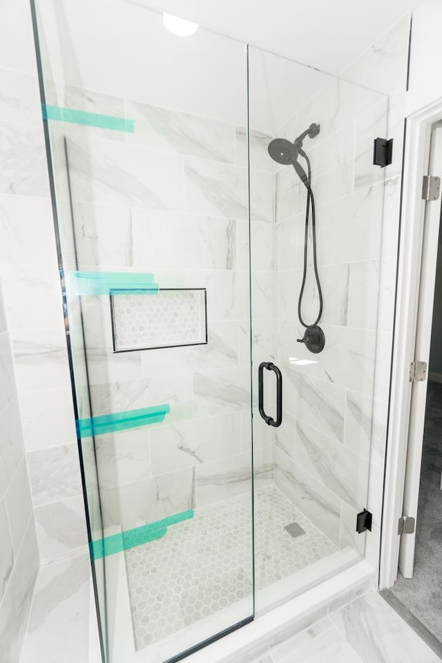 328 Silver St, Elgin, IL 60123 - bathroom featuring a shower stall
