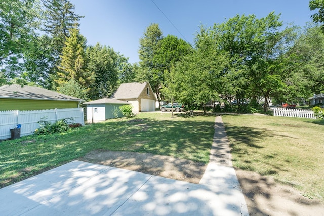 328 Silver St, Elgin, IL 60123 - view of yard with view of scattered trees, an outbuilding, and a patio area