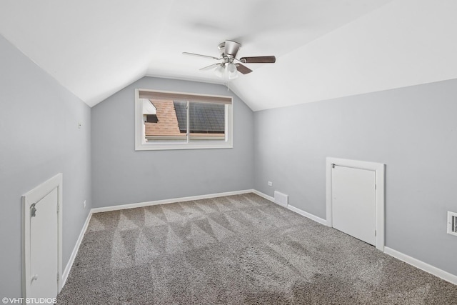5051 Wright Ter, Skokie, IL 60077 - bonus room featuring carpet floors, vaulted ceiling, and ceiling fan