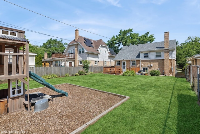 5051 Wright Ter, Skokie, IL 60077 - fenced backyard with a deck and a residential view