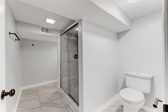 422 W 98th Pl, Chicago, IL 60628 - bathroom with marble finish flooring and a shower stall