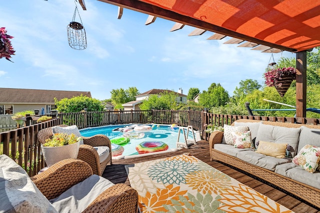 2570 Cobblestone Ct, Morris, IL 60450 - view of swimming pool with an outdoor hangout area and a pergola