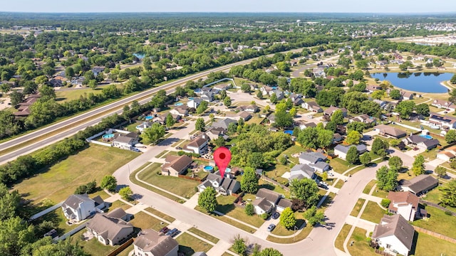 2570 Cobblestone Ct, Morris, IL 60450 - aerial perspective of suburban area featuring a large body of water