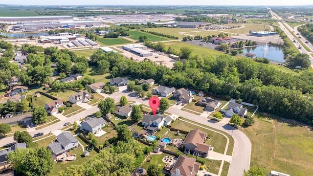 2570 Cobblestone Ct, Morris, IL 60450 - aerial view of property's location with nearby suburban area and a large body of water