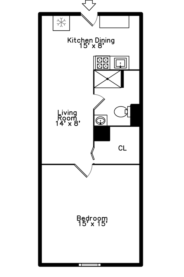2745 S Sawyer Ave, Chicago, IL 60623 - view of room layout