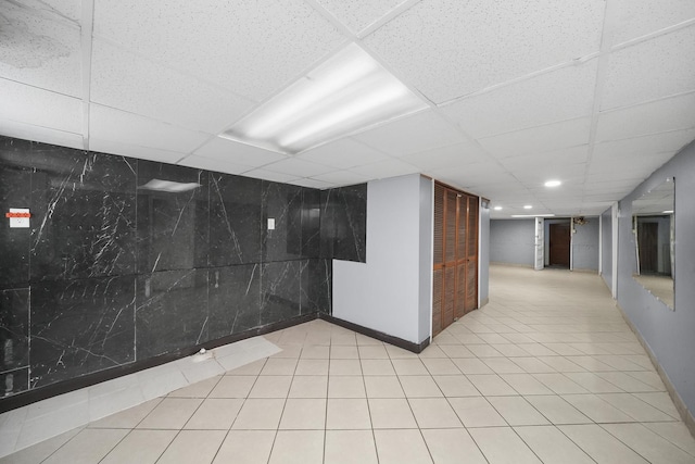1802 S 50th Ave, Cicero, IL 60804 - unfurnished room with a drop ceiling and tile walls
