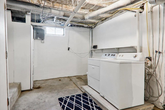 711 W Front St, Bloomington, IL 61701 - laundry room featuring washer and clothes dryer and electric panel