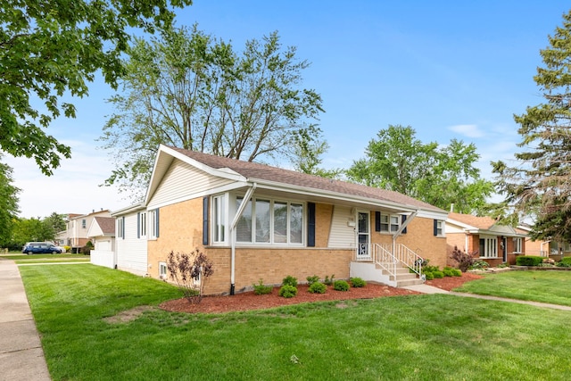 7288 174th Pl, Tinley Park, IL 60477 - ranch-style house featuring brick siding and a front lawn