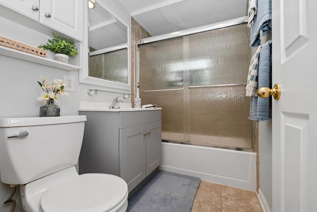 7288 174th Pl, Tinley Park, IL 60477 - bathroom with vanity, combined bath / shower with glass door, and tile patterned flooring