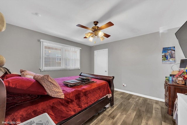 2606 Ridge Rd, Lansing, IL 60438 - bedroom with wood finished floors and a ceiling fan