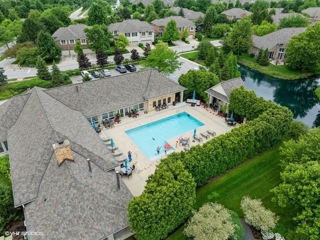 823 Balmoral Ln, Northbrook, IL 60062 - community pool featuring a water view and a patio