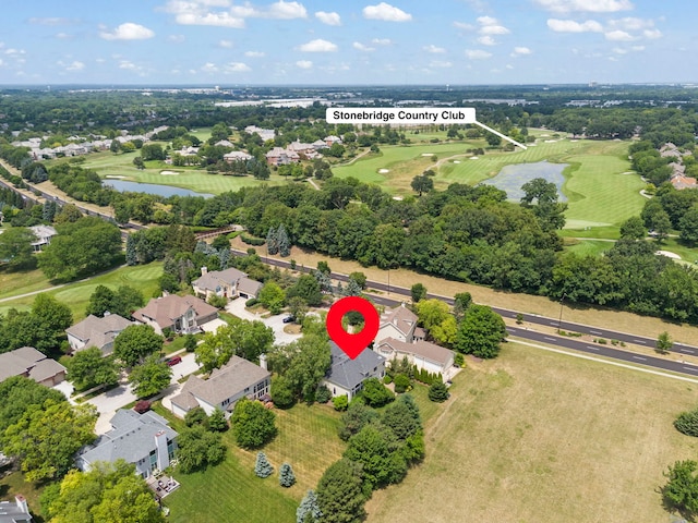 1123 Chadwick Ct, Aurora, IL 60502 - aerial view of residential area with a large body of water and a golf course
