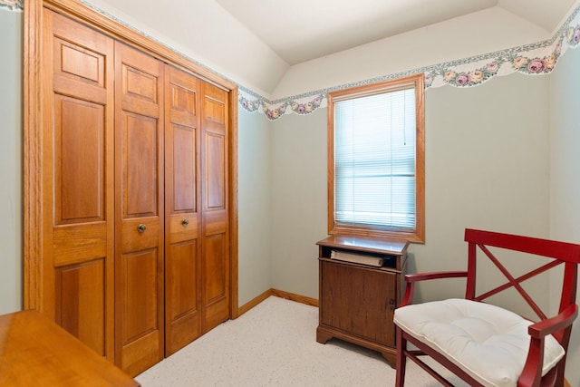3063 Wedgewood Dr, Dekalb, IL 60115 - sitting room featuring light colored carpet and lofted ceiling