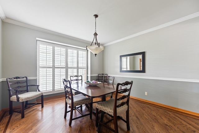 3063 Wedgewood Dr, Dekalb, IL 60115 - dining area featuring ornamental molding and wood finished floors