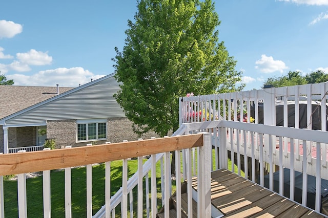 11636 Waterway Ct, Orland Park, IL 60467 - wooden deck featuring a yard