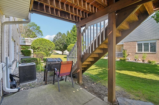 11636 Waterway Ct, Orland Park, IL 60467 - view of patio / terrace featuring stairway and grilling area