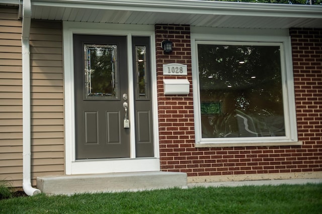 1028 Valley Stream Dr, Wheeling, IL 60090 - doorway to property featuring brick siding