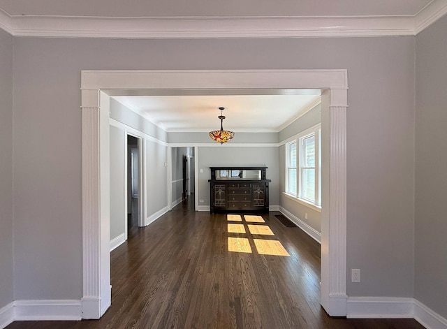 30 E 102nd St, Chicago, IL 60628 - corridor with ornamental molding and dark wood-style flooring