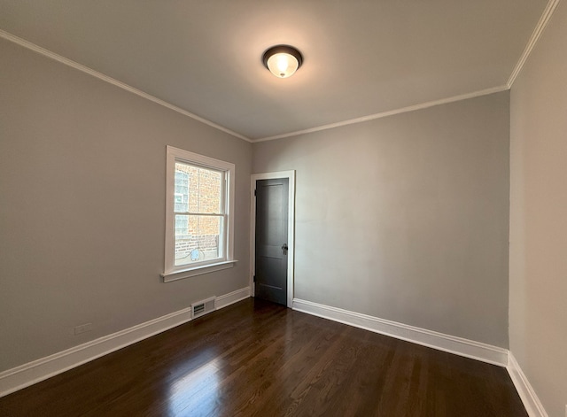 30 E 102nd St, Chicago, IL 60628 - empty room with crown molding and dark wood-style flooring