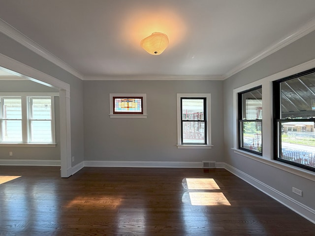 30 E 102nd St, Chicago, IL 60628 - unfurnished room featuring healthy amount of natural light, crown molding, and dark wood-style floors