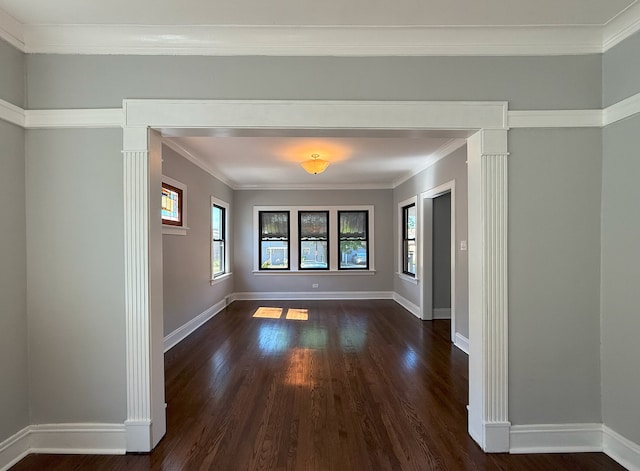 30 E 102nd St, Chicago, IL 60628 - unfurnished room featuring dark wood finished floors and ornamental molding