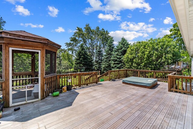 739 Crest Ave, Schaumburg, IL 60193 - view of wooden deck