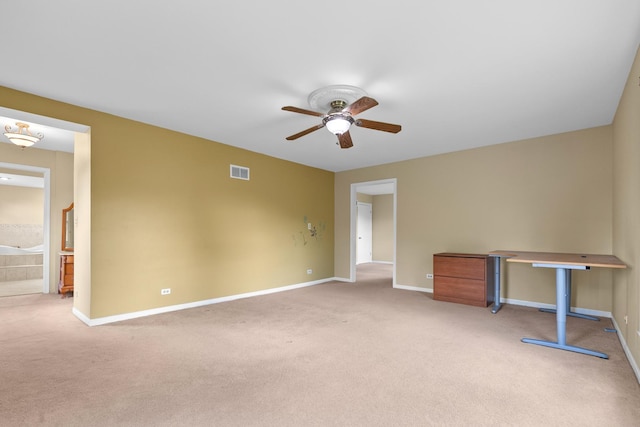 739 Crest Ave, Schaumburg, IL 60193 - unfurnished bedroom featuring carpet and ceiling fan