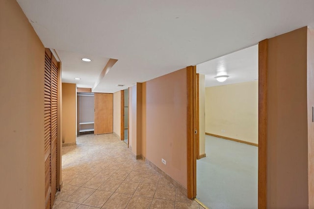 7826 S Kenneth Ave, Chicago, IL 60652 - hallway featuring recessed lighting and light tile patterned floors
