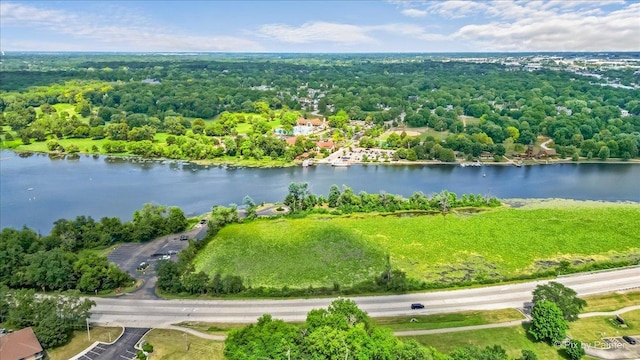 515 Timbers Trl, Saint Charles, IL 60174 - aerial view of a large body of water and a heavily wooded area