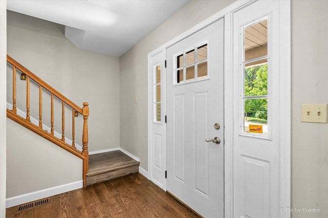 515 Timbers Trl, Saint Charles, IL 60174 - entryway with dark wood-style flooring and stairs