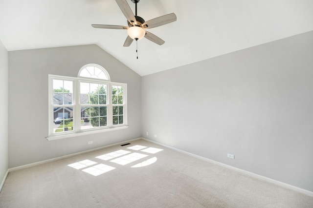 7358 Grandview Ct Unit 7358, Carpentersville, IL 60110 - carpeted empty room featuring a ceiling fan and lofted ceiling