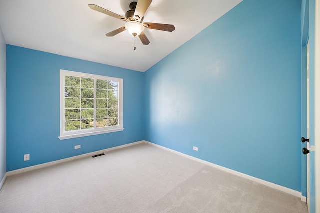 7358 Grandview Ct Unit 7358, Carpentersville, IL 60110 - empty room with carpet flooring, ceiling fan, and vaulted ceiling