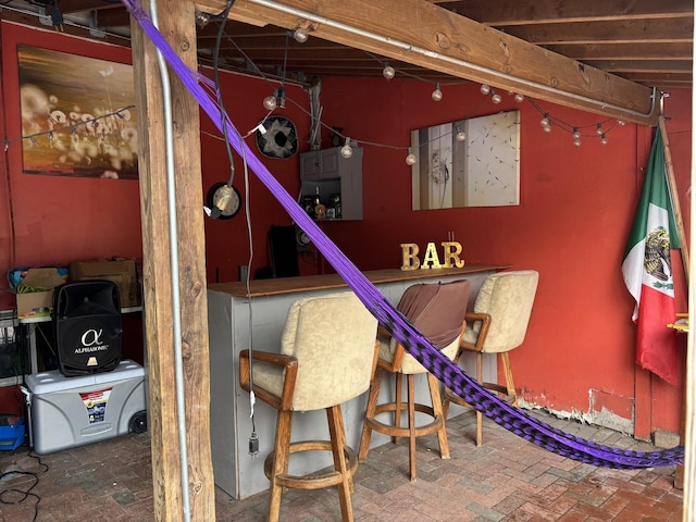5409 S Richmond St, Chicago, IL 60632 - indoor dry bar with brick patterned floors