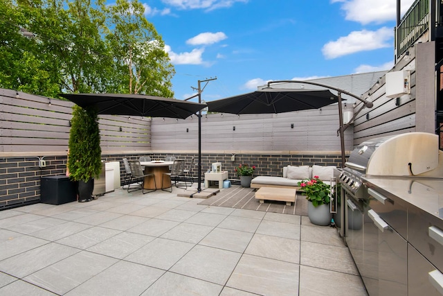 2441 N Clybourn Ave Unit 1, Chicago, IL 60614 - view of patio / terrace with outdoor dining area, area for grilling, and an outdoor living space