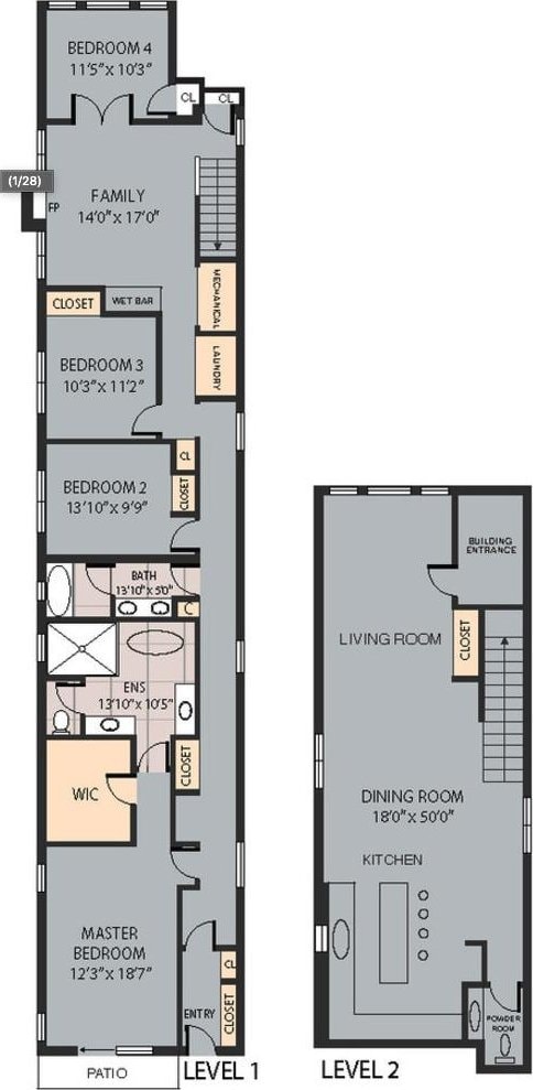 2441 N Clybourn Ave Unit 1, Chicago, IL 60614 - view of floor plan / room layout