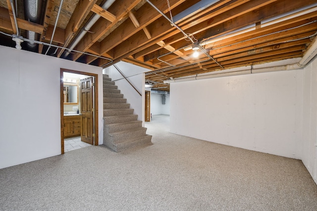 339 Windsor Dr, Bartlett, IL 60103 - finished below grade area featuring carpet floors and stairs