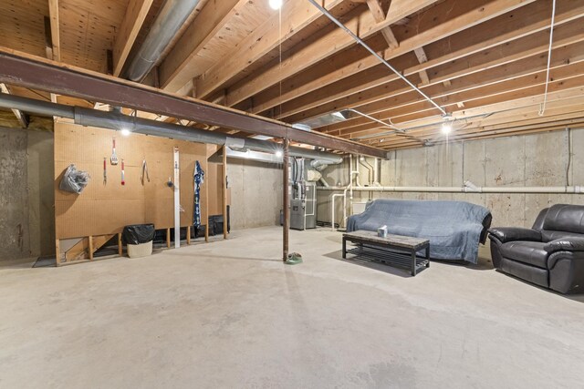 18211 Eagle Dr, Tinley Park, IL 60477 - unfinished basement featuring heating unit