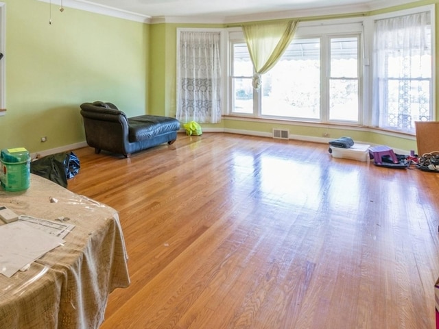 5547 N California Ave, Chicago, IL 60625 - interior space featuring ornamental molding and wood finished floors