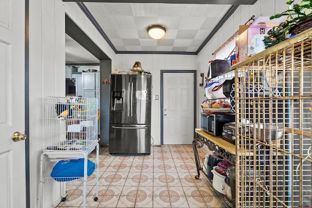 11030 S Ave L, Chicago, IL 60617 - kitchen featuring stainless steel fridge with ice dispenser
