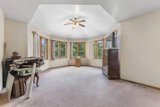 1007 Wildwood Ln, Mount Prospect, IL 60056 - sitting room featuring a ceiling fan and carpet