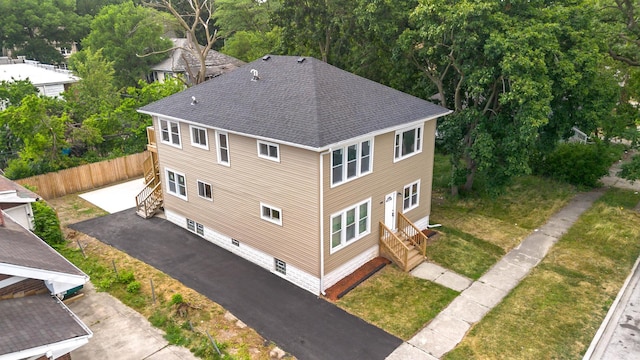 1668 Buena Vista Ave, Chicago Heights, IL 60411 - view from above of property with a tree filled landscape