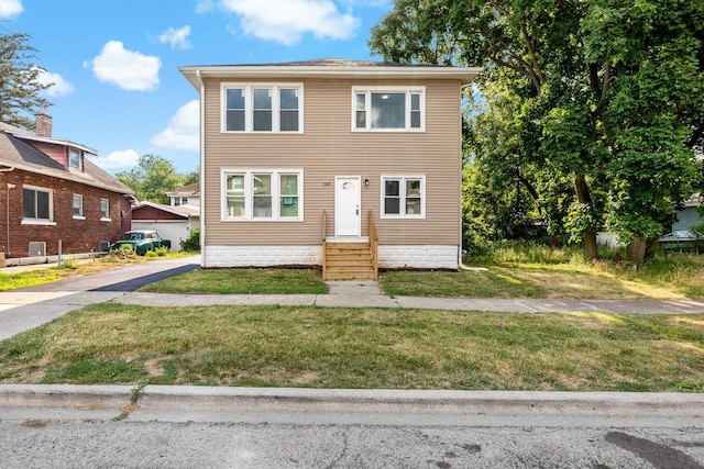 1668 Buena Vista Ave, Chicago Heights, IL 60411 - view of front facade with a front lawn